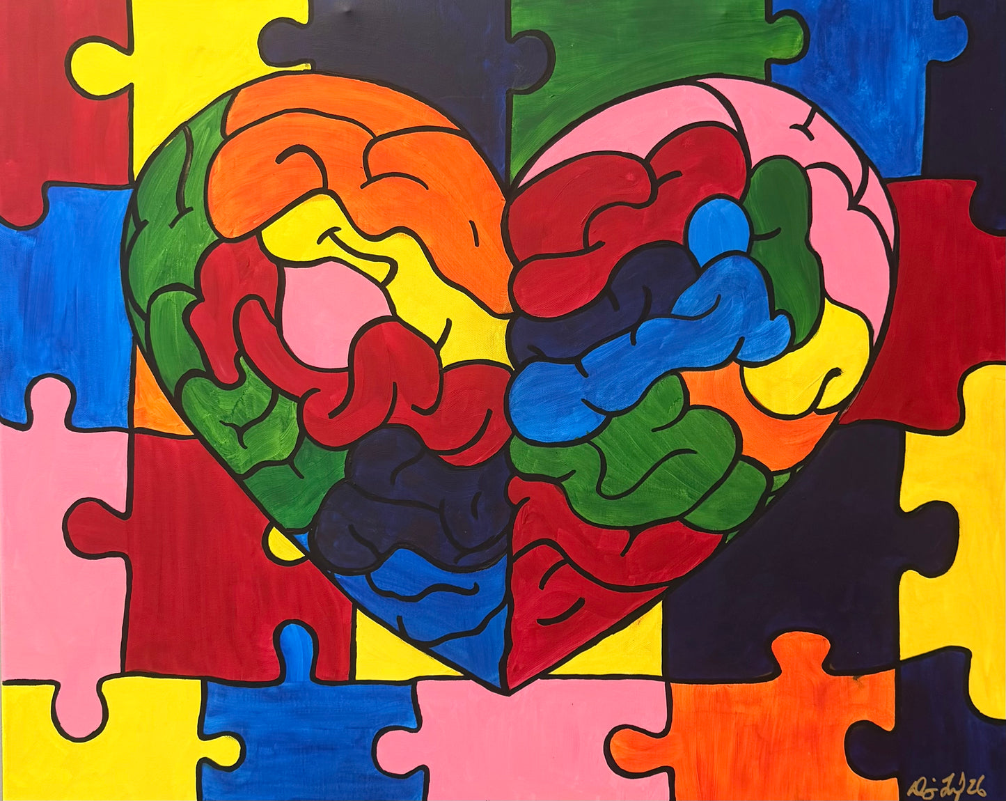 Autism Awareness (Gift to ADA) 24 x 30 Original Painting