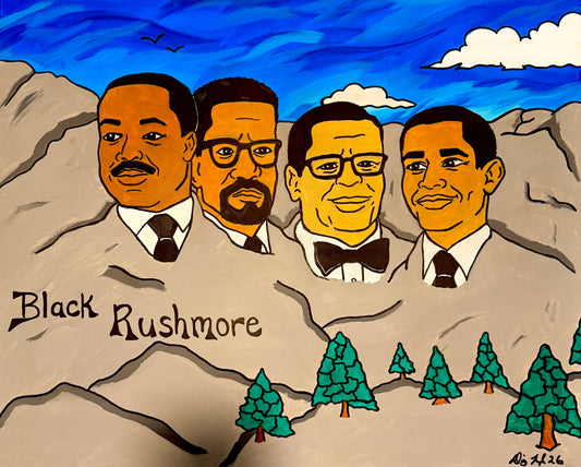Black Rushmore 24 x 30 Original Painting