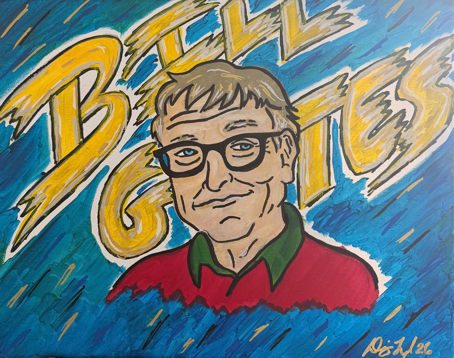 Bill Gates 16 x 20 Original Painting